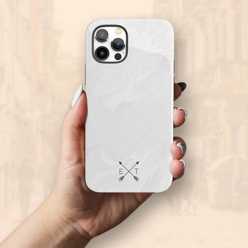 Custom Initials Crossed Arrows iPhone Case